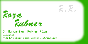 roza rubner business card