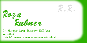 roza rubner business card